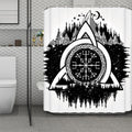 Viking Celtic Trinity Knot Print Polyester Shower Curtain