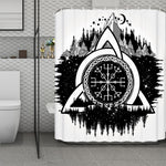 Viking Celtic Trinity Knot Print Polyester Shower Curtain