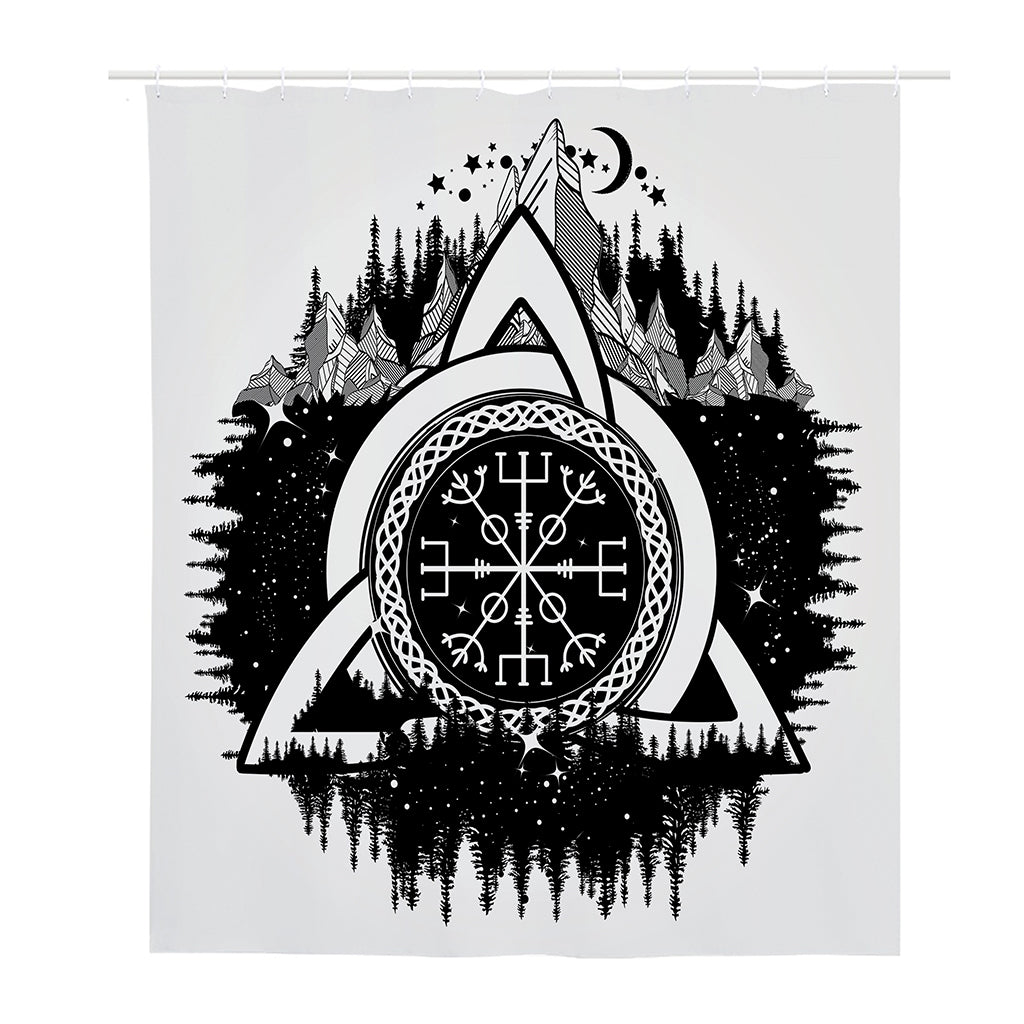 Viking Celtic Trinity Knot Print Polyester Shower Curtain