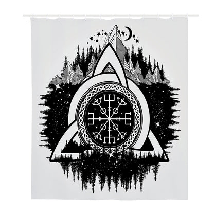 Viking Celtic Trinity Knot Print Polyester Shower Curtain