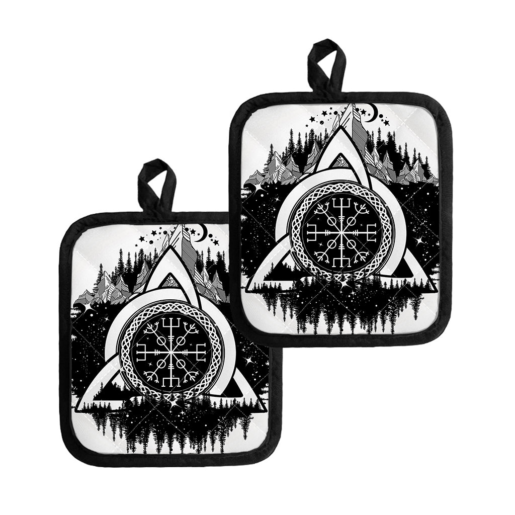 Viking Celtic Trinity Knot Print Pot Holders