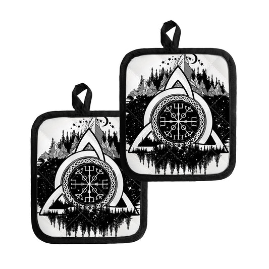 Viking Celtic Trinity Knot Print Pot Holders