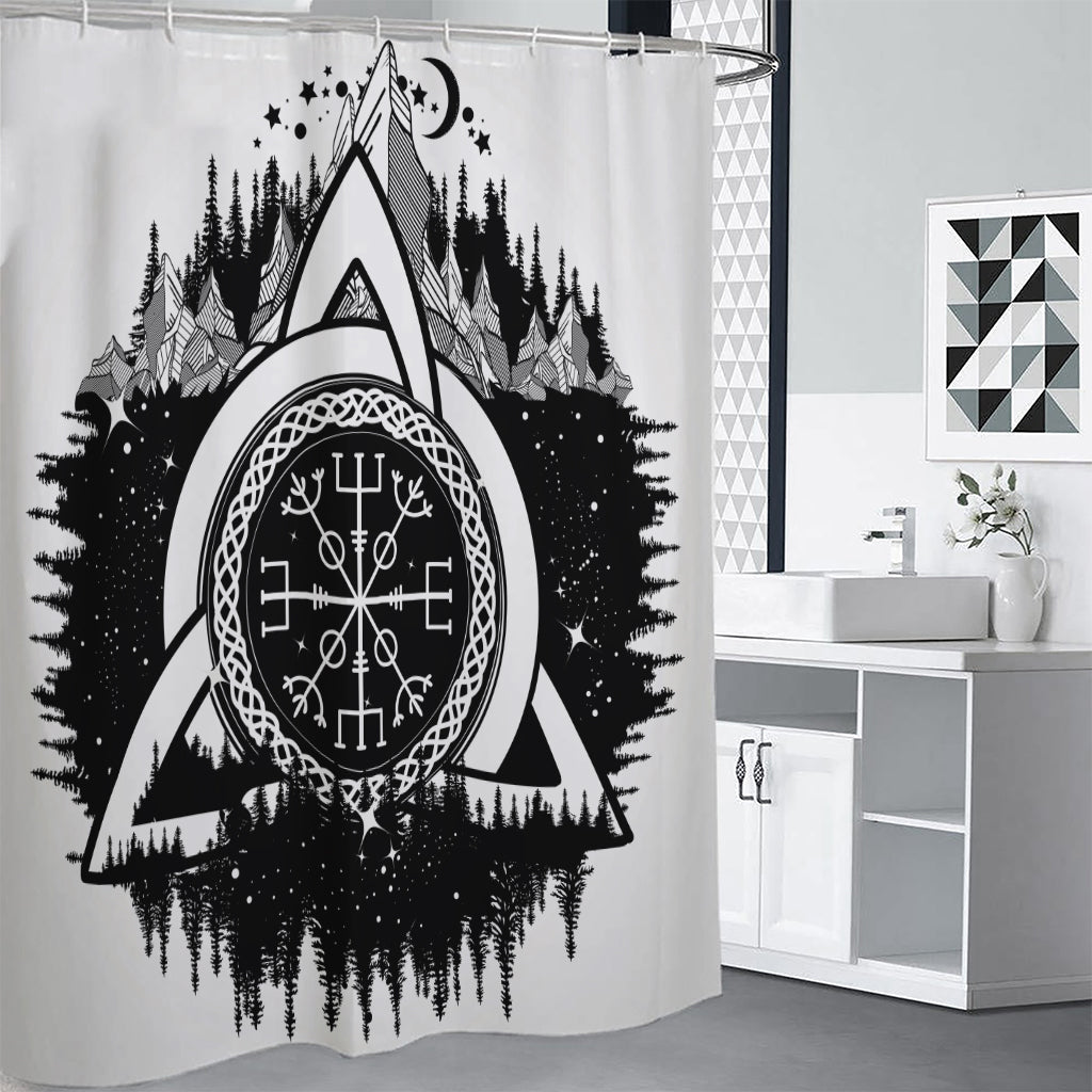 Viking Celtic Trinity Knot Print Premium Shower Curtain