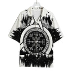 Viking Celtic Trinity Knot Print Rayon Hawaiian Shirt