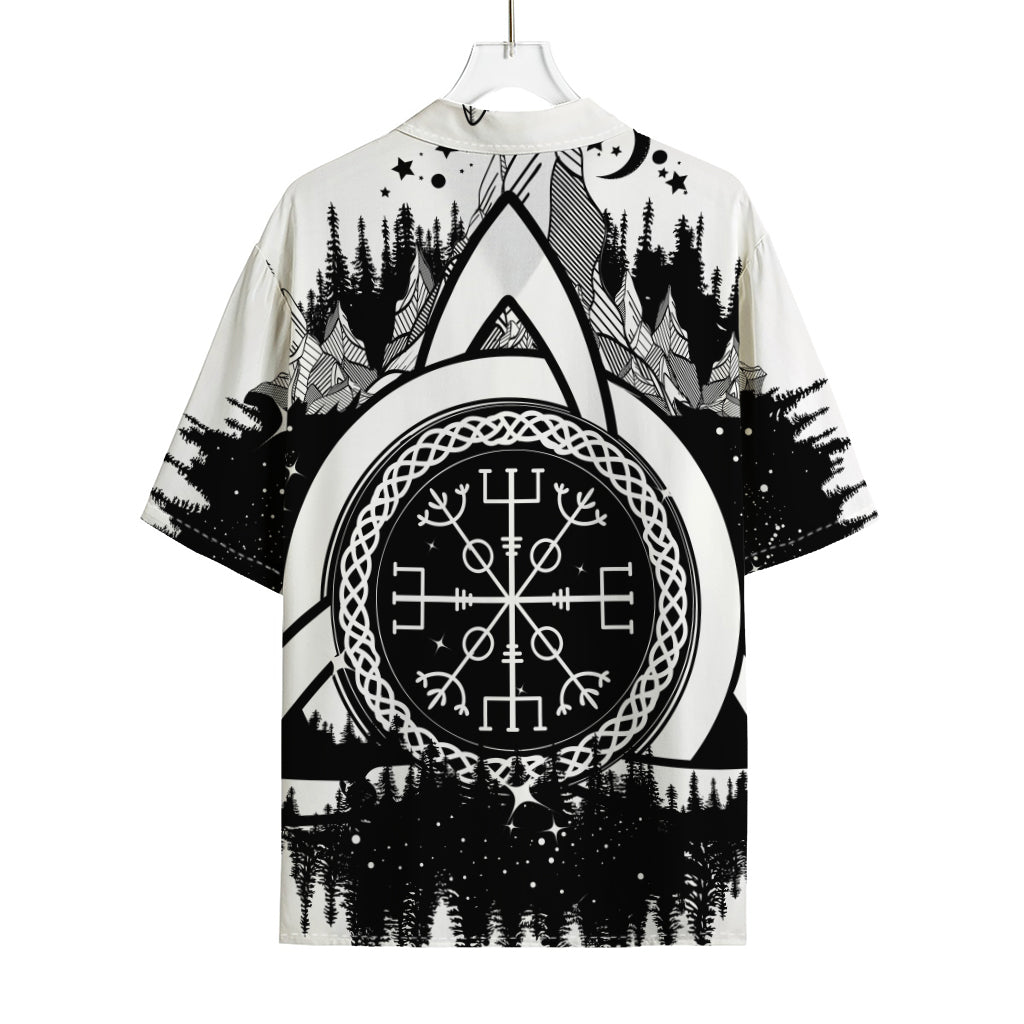 Viking Celtic Trinity Knot Print Rayon Hawaiian Shirt