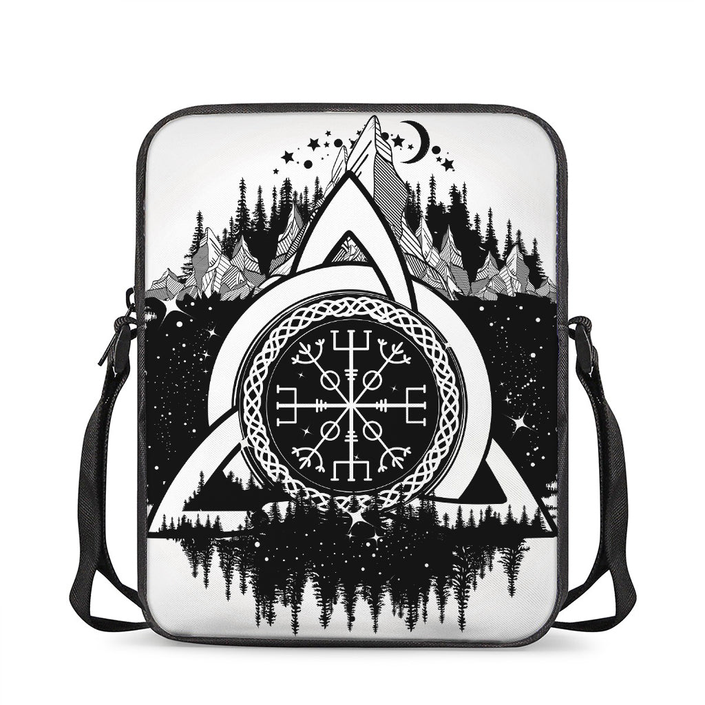 Viking Celtic Trinity Knot Print Rectangular Crossbody Bag