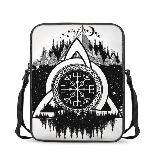 Viking Celtic Trinity Knot Print Rectangular Crossbody Bag