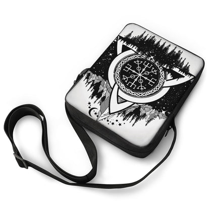 Viking Celtic Trinity Knot Print Rectangular Crossbody Bag