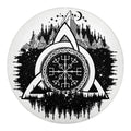 Viking Celtic Trinity Knot Print Round Blanket