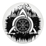 Viking Celtic Trinity Knot Print Round Blanket