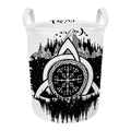 Viking Celtic Trinity Knot Print Round Laundry Basket