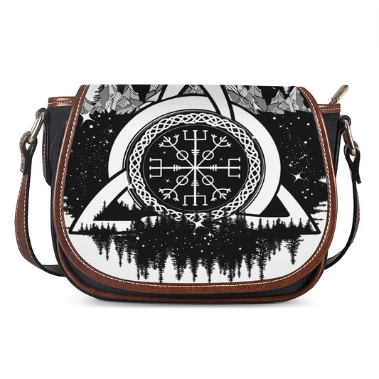 Viking Celtic Trinity Knot Print Saddle Bag