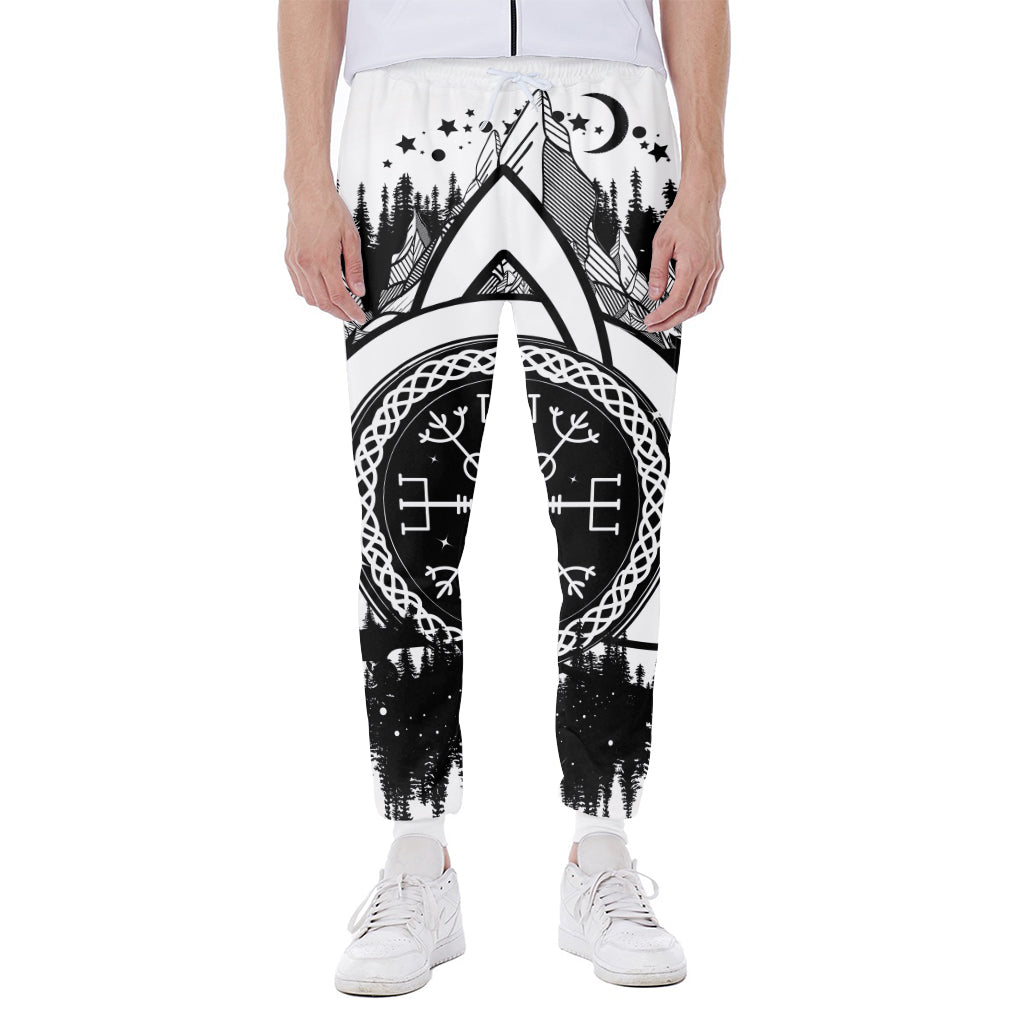 Viking Celtic Trinity Knot Print Scuba Joggers