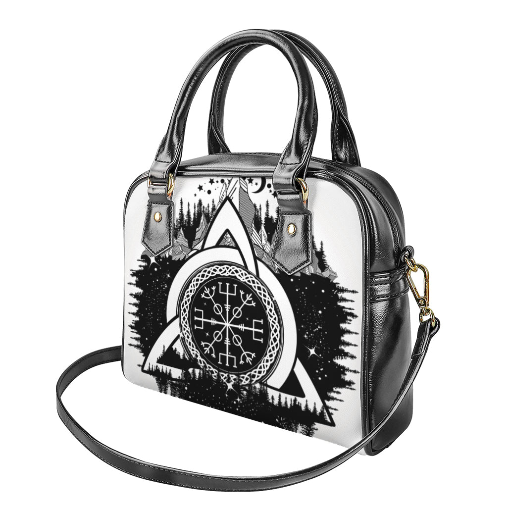 Viking Celtic Trinity Knot Print Shoulder Handbag