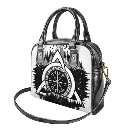 Viking Celtic Trinity Knot Print Shoulder Handbag