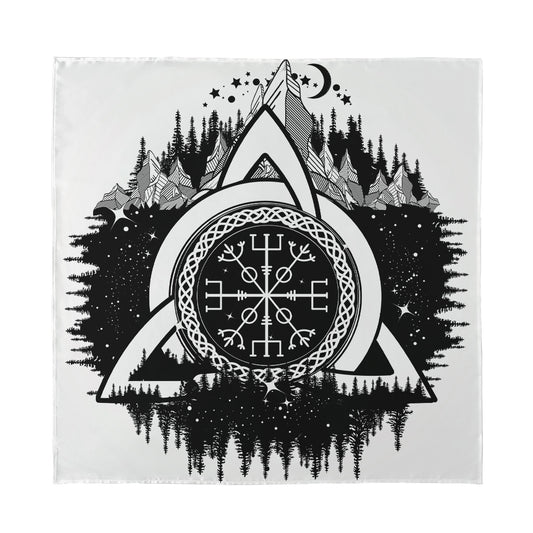 Viking Celtic Trinity Knot Print Silk Bandana
