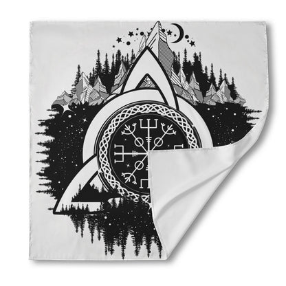 Viking Celtic Trinity Knot Print Silk Bandana