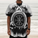 Viking Celtic Trinity Knot Print Textured Short Sleeve Shirt