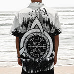 Viking Celtic Trinity Knot Print Textured Short Sleeve Shirt