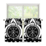 Viking Celtic Trinity Knot Print Tier Curtains