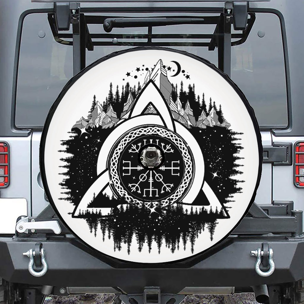 Viking Celtic Trinity Knot Print Tire Cover With Camera Hole