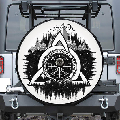 Viking Celtic Trinity Knot Print Tire Cover With Camera Hole