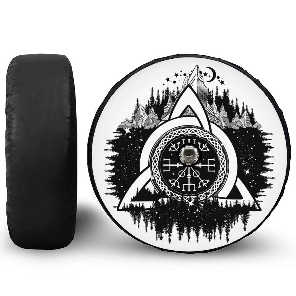 Viking Celtic Trinity Knot Print Tire Cover With Camera Hole