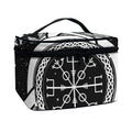 Viking Celtic Trinity Knot Print Travel Makeup Bag