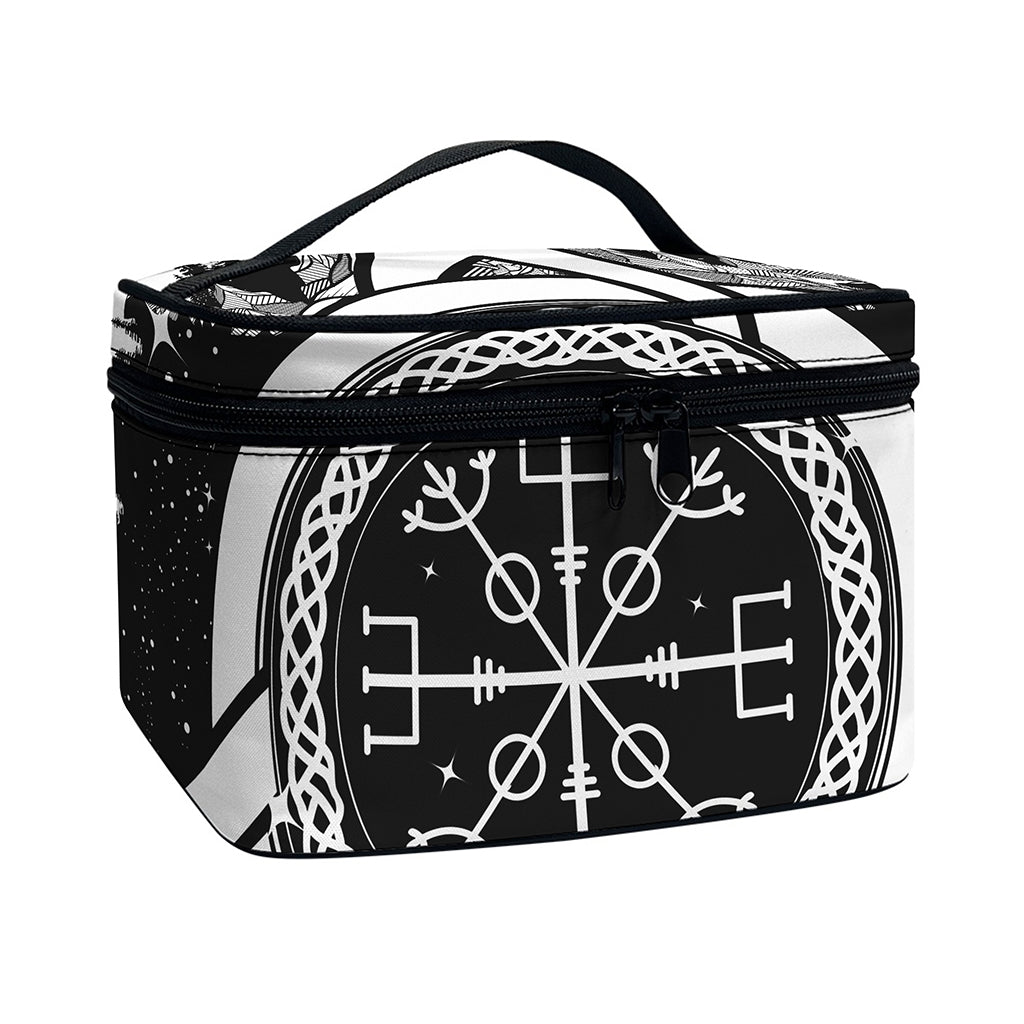 Viking Celtic Trinity Knot Print Travel Makeup Bag