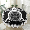 Viking Celtic Trinity Knot Print Waterproof Round Tablecloth