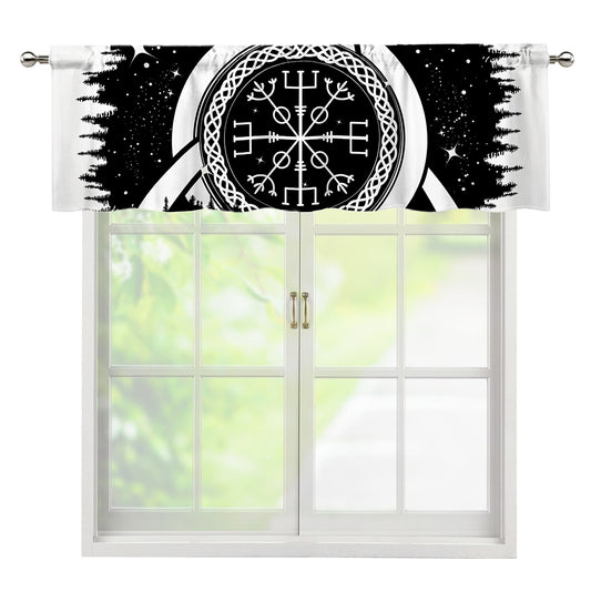 Viking Celtic Trinity Knot Print Window Valance