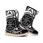 Viking Celtic Trinity Knot Print Winter Boots