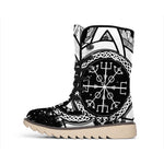 Viking Celtic Trinity Knot Print Winter Boots