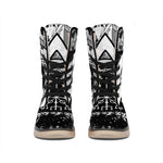 Viking Celtic Trinity Knot Print Winter Boots