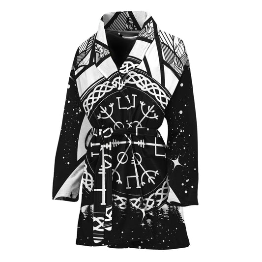 Viking Celtic Trinity Knot Print Women's Bathrobe