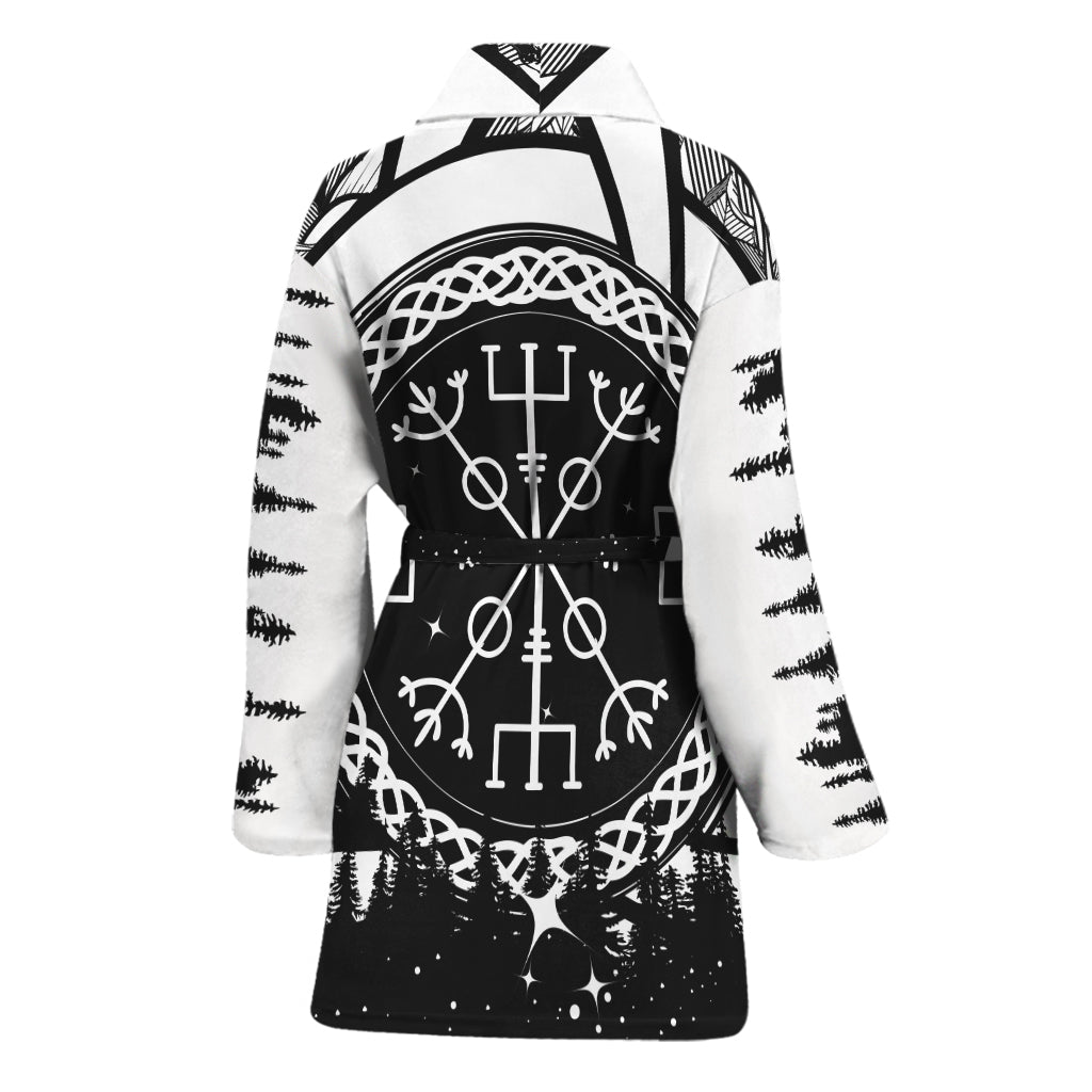 Viking Celtic Trinity Knot Print Women's Bathrobe
