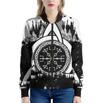 Viking Celtic Trinity Knot Print Women's Bomber Jacket