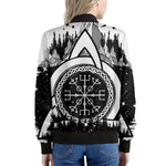 Viking Celtic Trinity Knot Print Women's Bomber Jacket