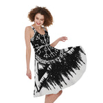 Viking Celtic Trinity Knot Print Women's Sleeveless Dress