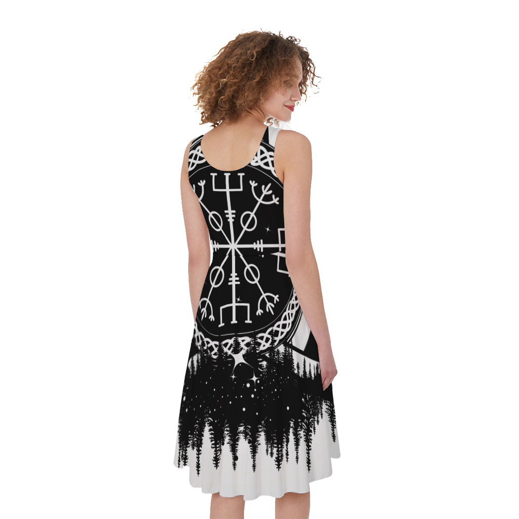 Viking Celtic Trinity Knot Print Women's Sleeveless Dress