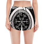 Viking Celtic Trinity Knot Print Women's Split Running Shorts