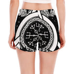 Viking Celtic Trinity Knot Print Women's Split Running Shorts