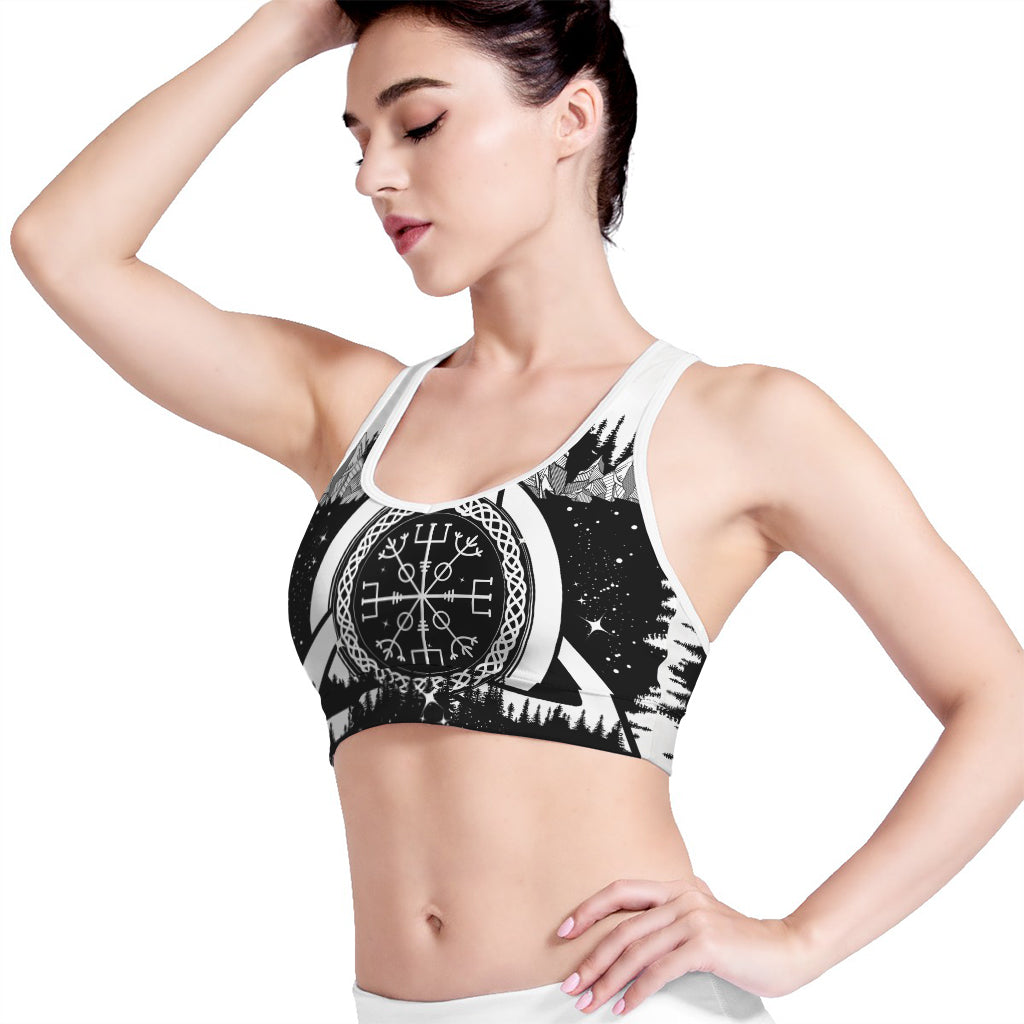 Viking Celtic Trinity Knot Print Women's Sports Bra