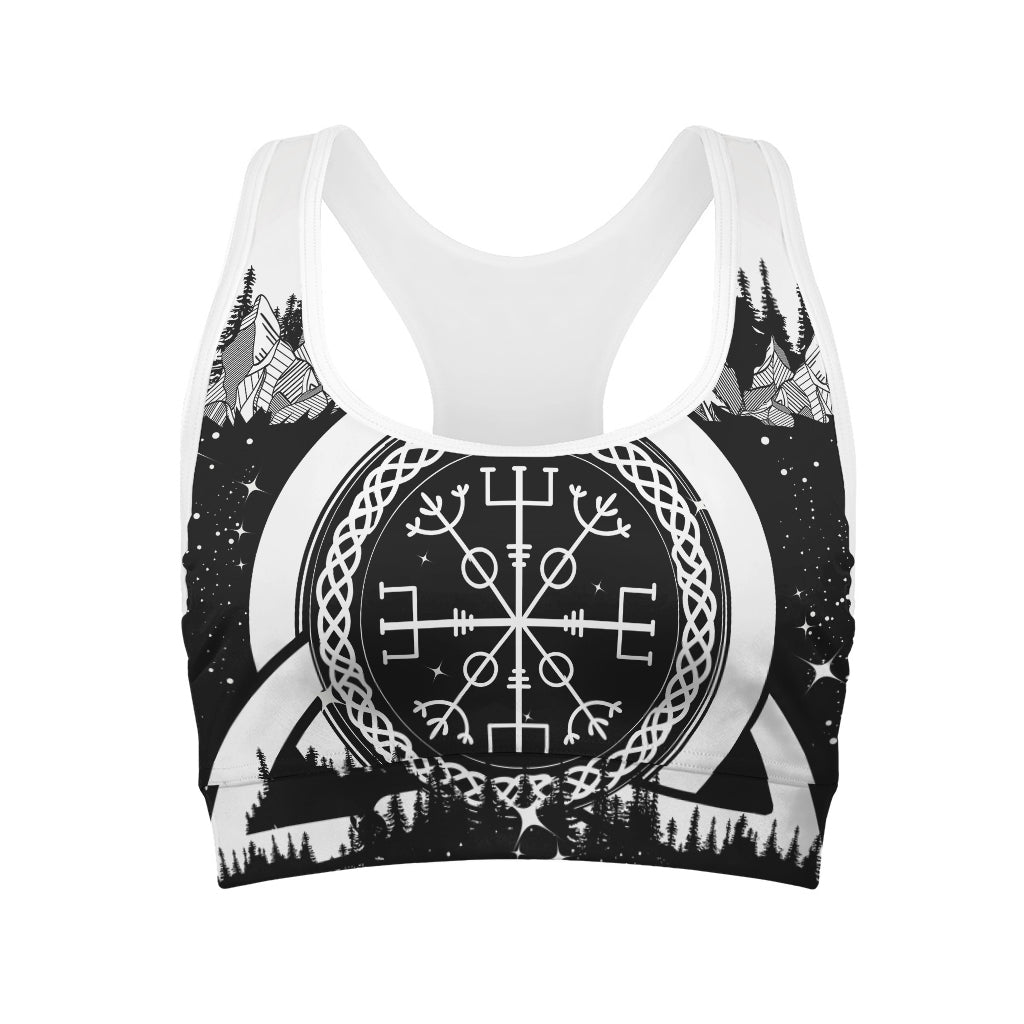 Viking Celtic Trinity Knot Print Women's Sports Bra