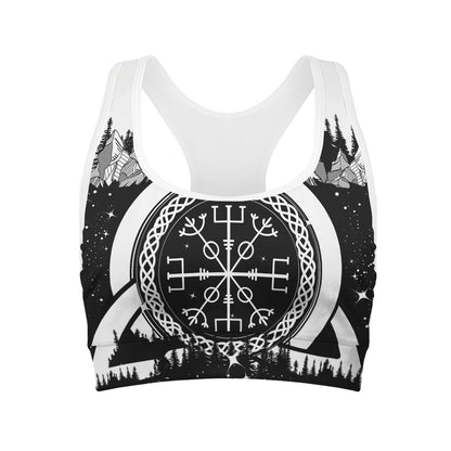 Viking Celtic Trinity Knot Print Women's Sports Bra