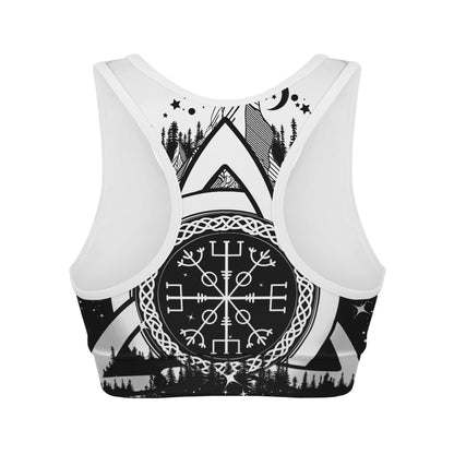 Viking Celtic Trinity Knot Print Women's Sports Bra