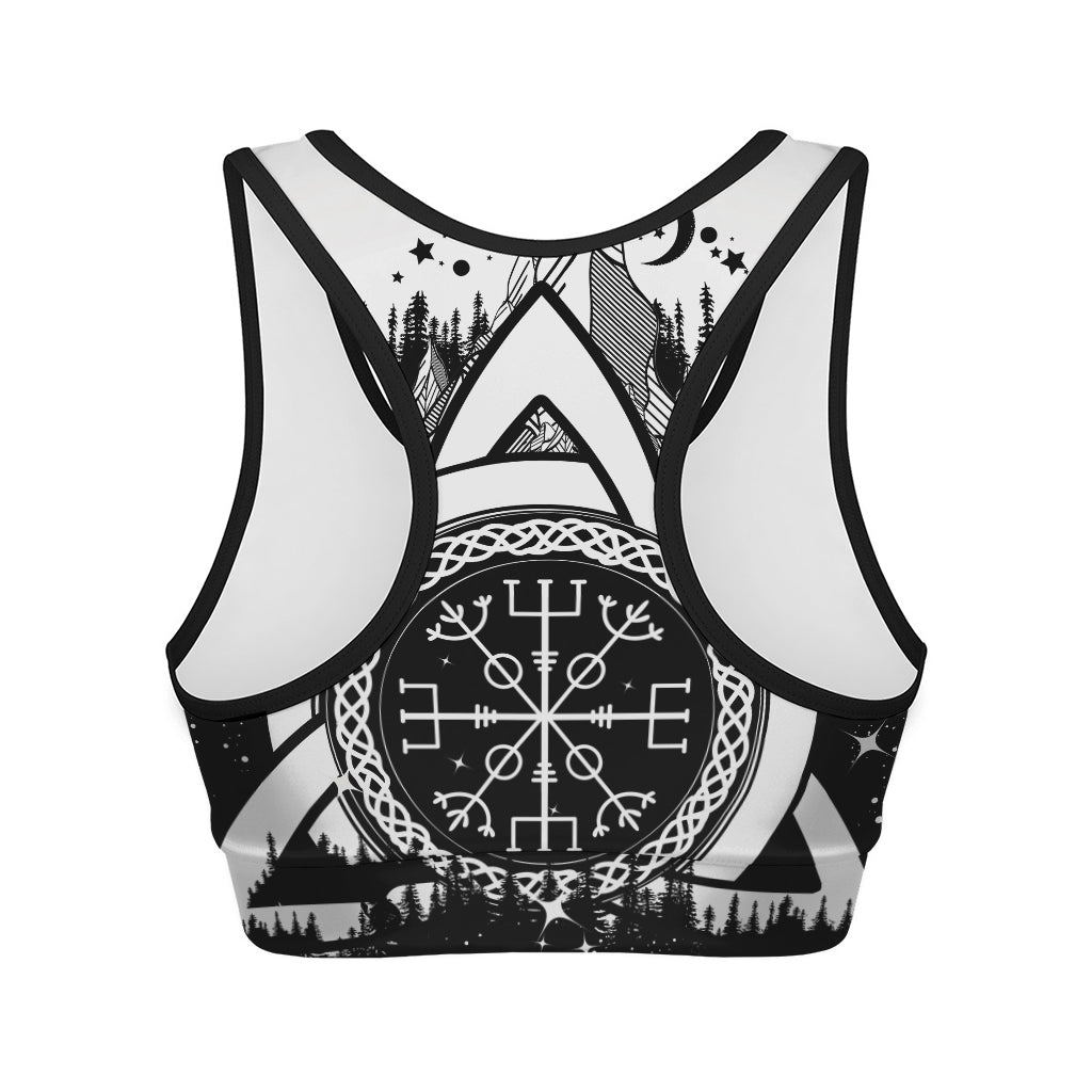 Viking Celtic Trinity Knot Print Women's Sports Bra