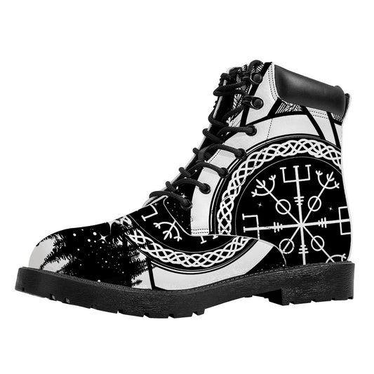 Viking Celtic Trinity Knot Print Work Boots