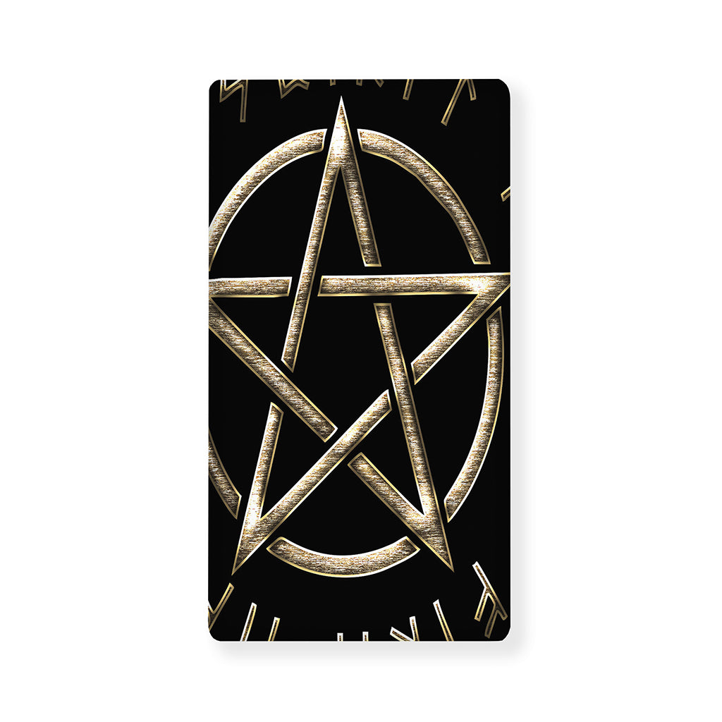 Viking Nordic Runes Pentagram Print Baby Crib Sheet