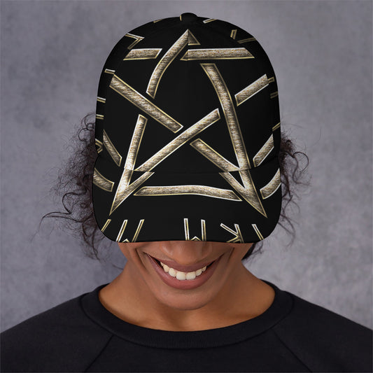 Viking Nordic Runes Pentagram Print Baseball Cap